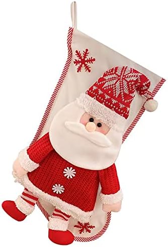Голям 17,7 Коледни Чорапи, Креативен Подарък Пакет Дядо Коледа, Подарък Чанта за Семейна Почивка, Украса За Коледното Парти,