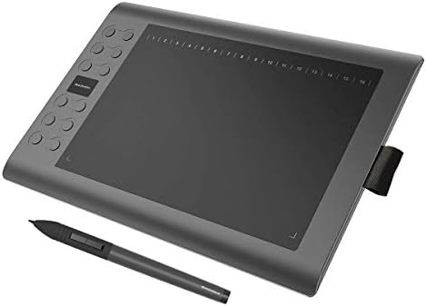 Таблет-дръжка GAOMON M106K и ръкавица на 1 пръст -таблет за рисуване на дигиталната графика с размер 10 x 6 инча с 12 експресни клавиши и 16 Софтуерни клавиши, за дигитално изк?