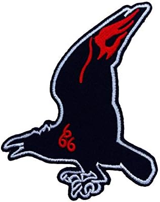 Нашивка с логото на Omen Crow, на Бродирани Желязо /Пришитый Иконата, Филм на ужасите 666 Деймиън Торн, Серия 2, 3, Апликация, Сувенир