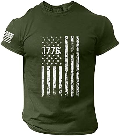 Тениска на САЩ за Мъже с Къс Ръкав, Тениски 4 юли, Американски Патриотични Фланелки на Независимостта, Графични Тениски, Реколта