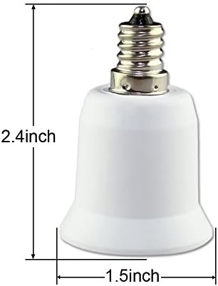 (3шт) YiLighting - Винт за sconces свещ E12 до E26/E27 Стандартна Средна база с перка на Едисон, Гнездо Редуктор, Адаптер преобразувател (адаптер E12 до E26/E27)