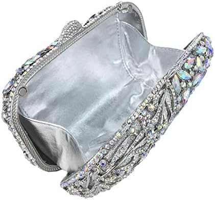 N/A Вечерни Чанти-клатчи за Жени, Вечерни чанти с Кристали за Сватбени партита, Портфейли-клатчи с кристали (Цвят: