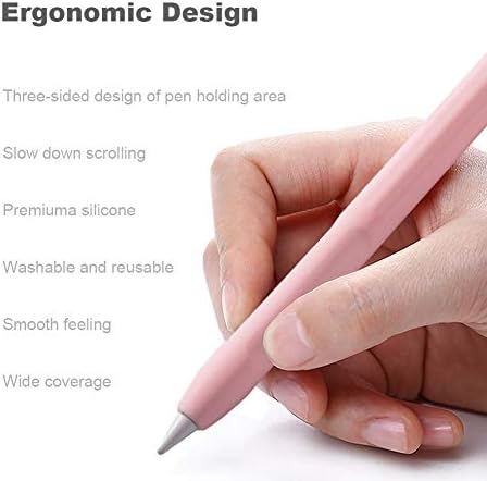 Калъф YINVA за Apple Молив, писалка за аксесоари Apple Молив, Държач за Apple Молив 1-во поколение, калъф за Apple Молив със Защитно върха, калъф за iPad Молив (розов)