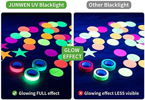 Комплект led лампи JUNWEN Blacklight, 24,6 фута/7,5 м, 2835 450 светодиоди, UV-лента, Гъвкави Тела Blacklight, Черни