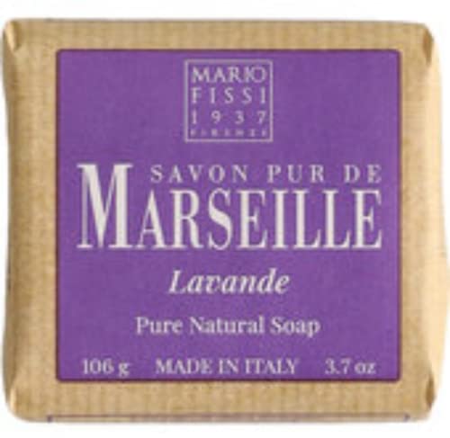 Saponerie Марио Fissi Комплект от 4 Вида Чист Естествен Марсельского сапун Лавандуловото 3,7 унции 106 грама