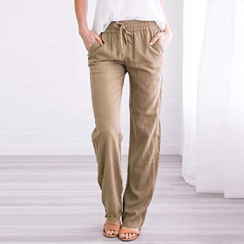 Дамски спортни панталони-капри HonpraD, широки памучни панталони, обикновена директни дълги дамски ежедневни панталони