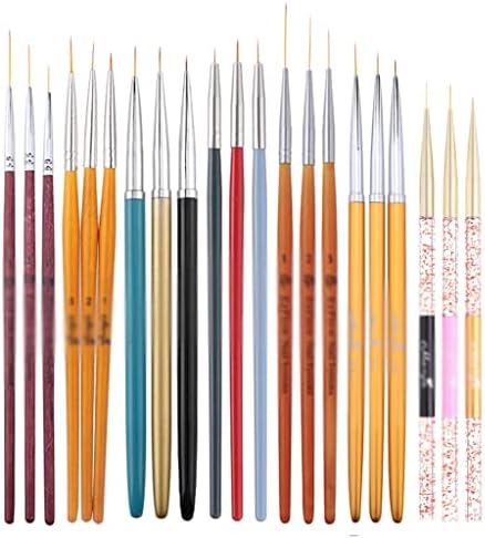 n/a Дървена Дръжка Подложка Четка За Рисуване Цветни Линии на Окото Ивица Френски Дизайн Писалка За Рисуване на Ноктите
