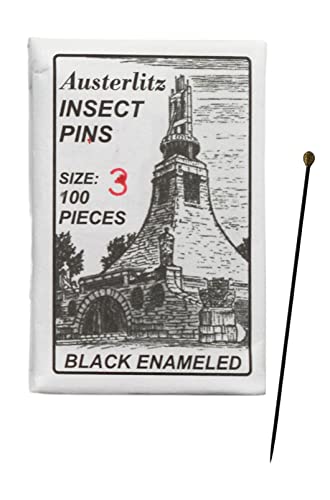 Игли за препарирования насекоми премиум-клас, размер 3, Музеен вид, Опаковка по 100 броя