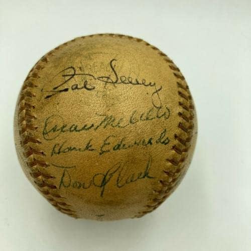 1947 Отборът на Кливланд Индианс Подписа Официално споразумение на Американската лига бейзбол JSA COA - Бейзболни