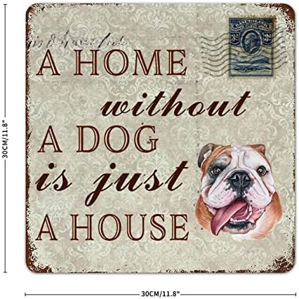 Забавна Метални Табели с Куче Къща Без Куче-това е Просто Къща, английски Булдог, Закачалка за домашни любимци, аксесоари за