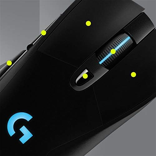 Безжична детска мишка Logitech G703 Lightspeed с сензор Hero 25 ХИЛ., съвместима с PowerPlay, Lightsync RGB, ниско
