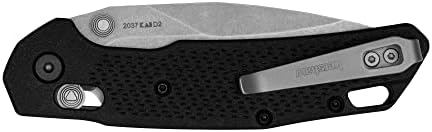 Сгъваем Джобен нож Kershaw Heist, 3,2-инчов Стоманен нож Clip Point D2, Декоративни Камъни, заключващ механизъм DuraLock