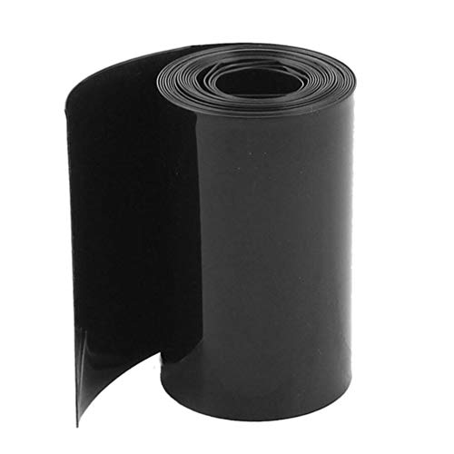 Направи си САМ Отделението Блок PVC Свиване Амбалажна Тръба Черна 150 ± 3 mm Плоска Широчина Дължина 3 М за Голяма мощност Отделението блок (Ако не сте сигурни какъв разм