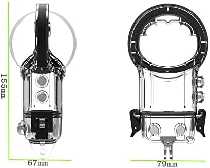 Екшън-камера Garende Водоустойчив Корпус Калъф за 360 x3 Прозрачна Обвивка Потапяне Под Вода Защитно покритие за Монтиране