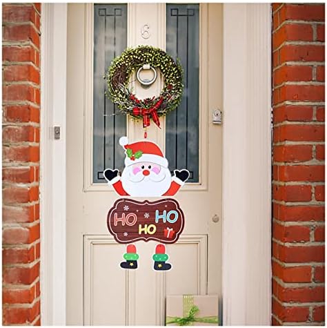 Коледна Украса PIFUDE Весела Коледа, Окачен Украшение на Врата, Окачване Дядо Коледа, Снежен човек, Празнична Украса за Новогодишната