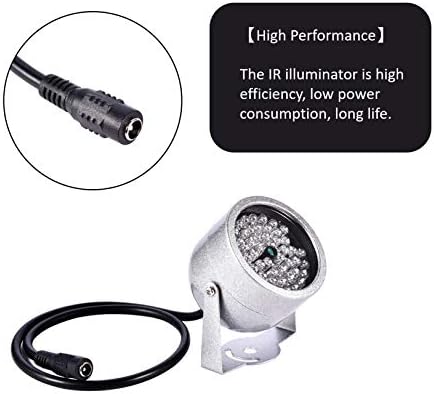 Инфрачервена лампа за нощно виждане DAUERHAFT с 48 led IR осветителями, IP65 Водоустойчив и прахоустойчив, за камери за видеонаблюдение за Сигурност, Електронна система за м?