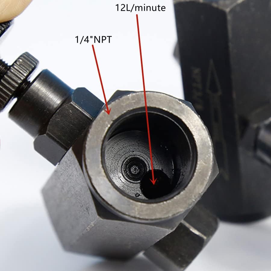 Клапан YACO Клапан за регулиране на дебита на 1/4 инча дроссельный клапан клапан NPT 3000PSI стоманени хидравлични (1/4 инча)
