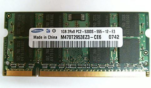 1 GB 200p PC2-5300 CL5 16c 64x8 DDR2-667 sodimm памет T004, Samsung, BJV, M470T2953EZ3-CE6