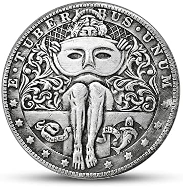 Маска За Бала На Едно Момиче Ретро Блуждающая Монета Гравиране Монети Ези Сребърен Долар Американски Сребърен Кръг