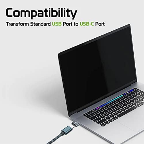 Бърз USB адаптер-C за свързване към USB-порт, който е съвместим с вашите Bang & OLUFSEN Beoplay P2 за зарядни устройства, синхронизация, OTG-устройства, като клавиатура, мишка, Zip, гей