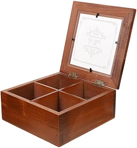 Zerodeko Дървена Кутия Дървена Кутия за Дамски Превръзки На Главата Дървена Ковчег За Бижута Кутия-Органайзер