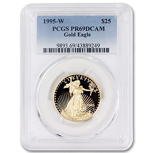 Златна монета 1995 година с разбивка по 1/2 унция Американски орел на PR-69 с дълбока камеей (PR69DCAM), монетен двор на САЩ, 25 бр.
