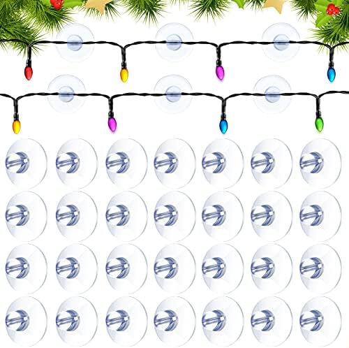 100 Бр. Коледна Лека Издънка за душата Caddy Light String Мини-Прозорци Куки на Присоске Притежателя Висящи