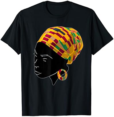 Забавен Подарък За Увиване на Главата с Кърпа Кент За африканските Жени, Тениска
