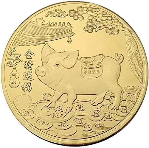 Зодиакални Година Прасе Златна Възпоменателна Монета Животно Златна Прасе Дава Благословията на Златна Монета от Съкровището Златна Монета за Домашен интериор н?